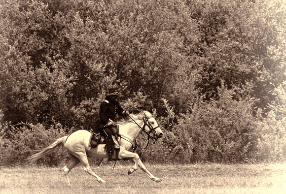 Union army officer on horse