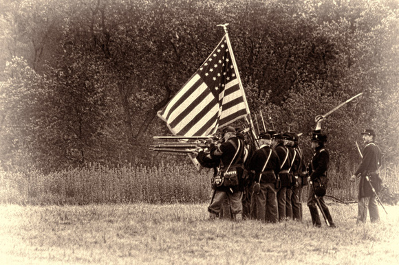 Union Army firing line