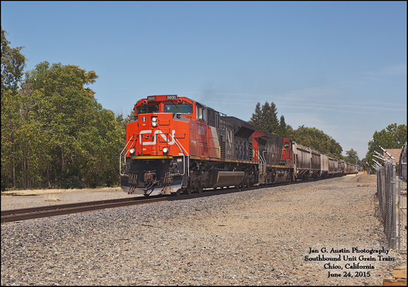 CNR 8930 Grain Train - Chico, California - June 24, 2015